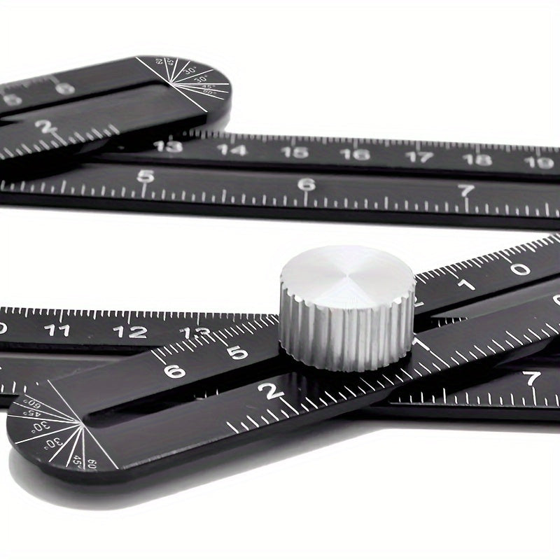 1pc 6 Folding Ruler Plus Positioner Upgrade Your DIY Projects With A Professional Multi-angle Measuring Ruler - A Construction Tool For Wood, Tile, Flooring And More!