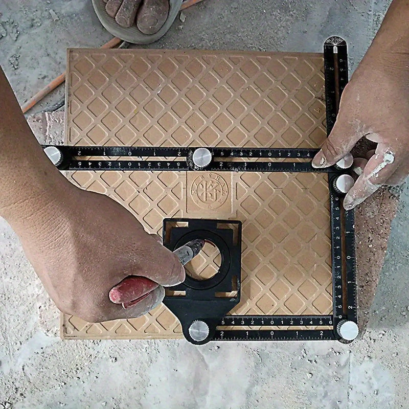 1pc 6 Folding Ruler Plus Positioner Upgrade Your DIY Projects With A Professional Multi-angle Measuring Ruler - A Construction Tool For Wood, Tile, Flooring And More!