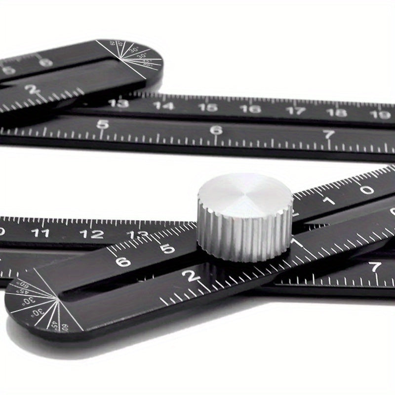 1pc 6 Folding Ruler Plus Positioner Upgrade Your DIY Projects With A Professional Multi-angle Measuring Ruler - A Construction Tool For Wood, Tile, Flooring And More!