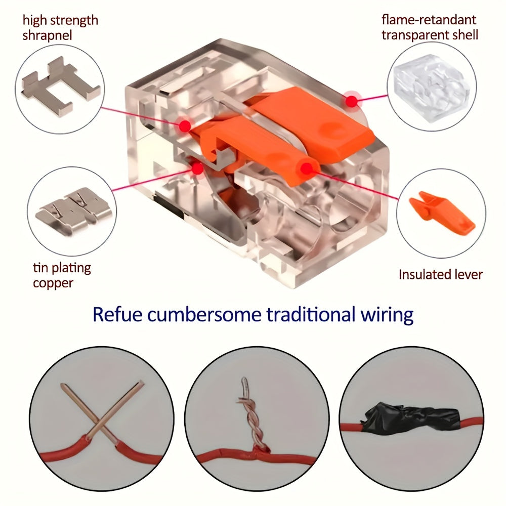 Cable Connector Cable Clamps Electric, Pack Of 75/90pcs Connection Clamps Clamp With Actuation Lever, 4 Mm² Conductor Clamp Lustre Terminals Connection Clamp Can Be Combined For Fixed Cable 2-3-5 Conductors