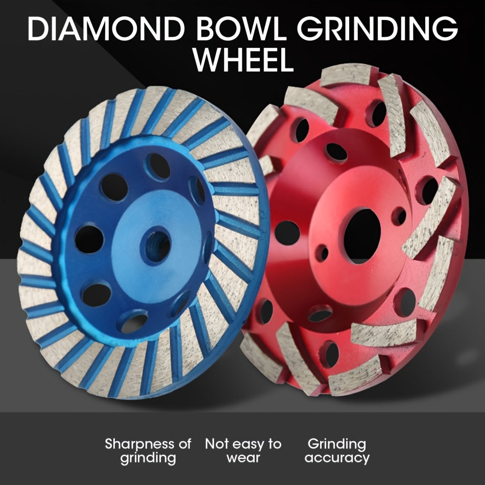 12.7 cm Diamond Grinding Wheel for Marble, Granite, Concrete Floor Grinding - Compatible with Angle Grinders - FIXDRY Brand