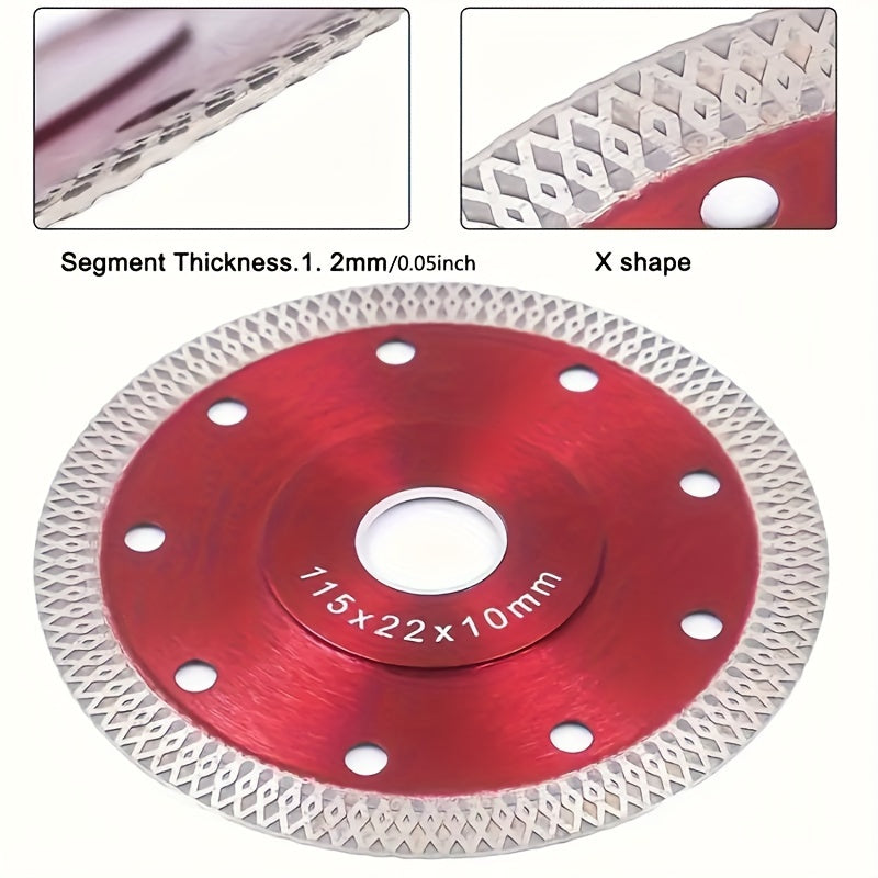 1pc Super-Thin Diamond Tile Cutting Blade - Laser-Guided Precision, Long-Lasting Durability - Perfect for Seamless Ceramics, Granite, & Marble Work