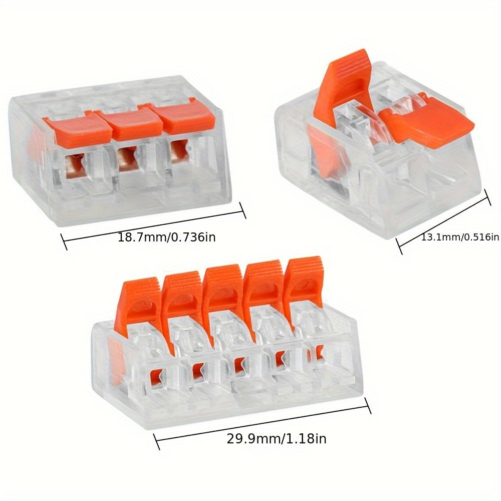 Cable Connector Cable Clamps Electric, Pack Of 75/90pcs Connection Clamps Clamp With Actuation Lever, 4 Mm² Conductor Clamp Lustre Terminals Connection Clamp Can Be Combined For Fixed Cable 2-3-5 Conductors