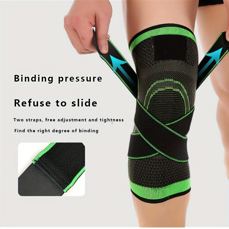 1pc Breathable Compression Knee Brace For Sports, Gym, Hiking, And Joint Support - High Elastic Knee Pad Protector For Fitness, Weightlifting, And Mountaineering