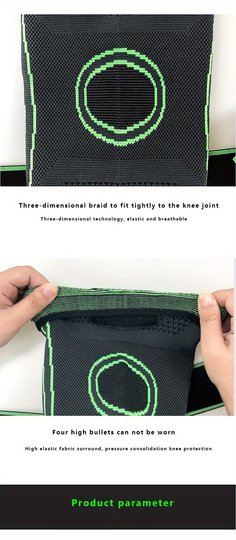 1pc Breathable Compression Knee Brace For Sports, Gym, Hiking, And Joint Support - High Elastic Knee Pad Protector For Fitness, Weightlifting, And Mountaineering