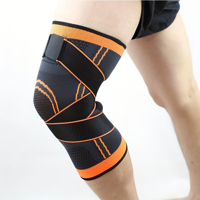1pc Breathable Compression Knee Brace For Sports, Gym, Hiking, And Joint Support - High Elastic Knee Pad Protector For Fitness, Weightlifting, And Mountaineering