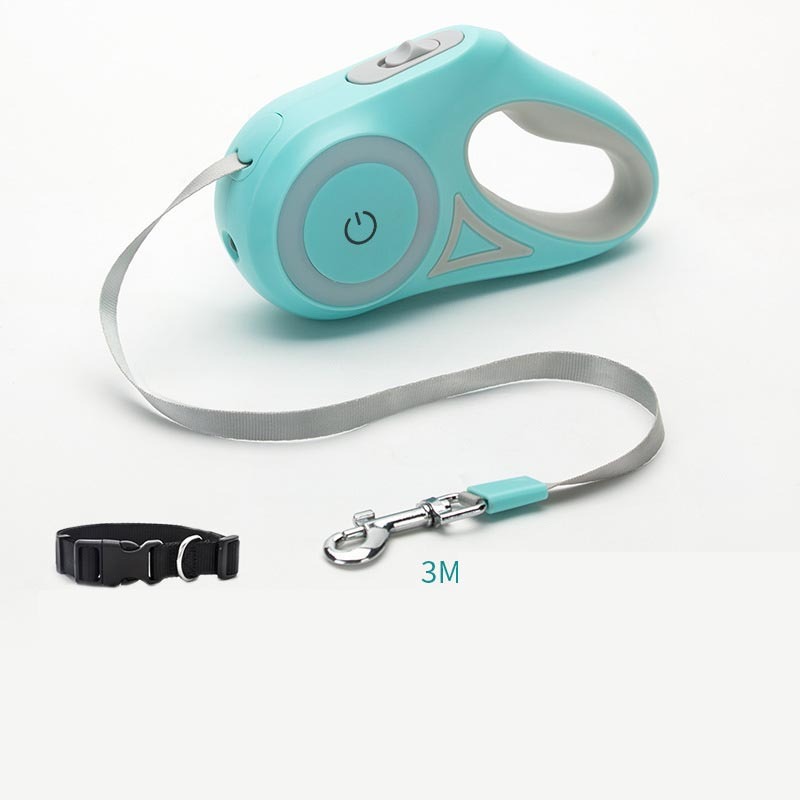 Hund Leine Versenkbare Leine Und Hund Kragen Scheinwerfer Automatische Haustier Hund Katze Zugseil Für Kleine Mittelgroße Hunde Pet Produkt